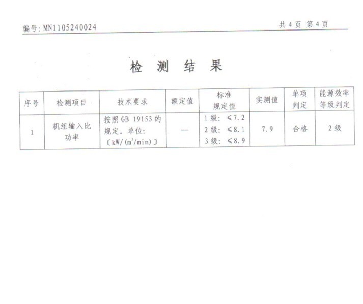 空壓機(jī)能效